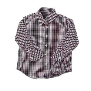 Untuckit Boys Maroon | Blue Plaid Button Down Long Sleeve size: 2T